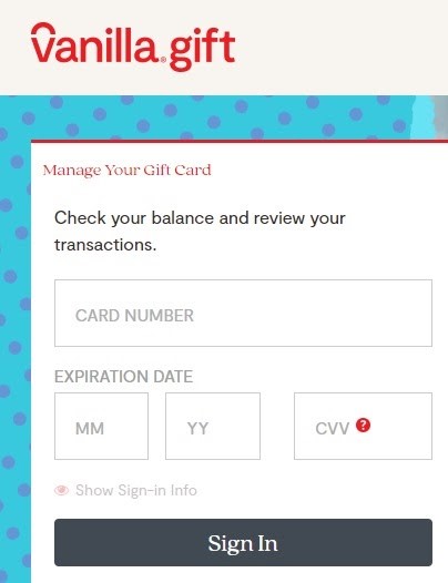 Check Your Vanilla Visa Gift Card Balance Online 
